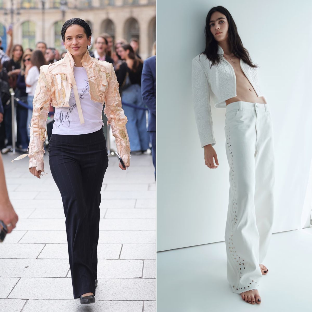 Le look avec une veste de torero de la nouvelle collection H&M que porterait Rosalía