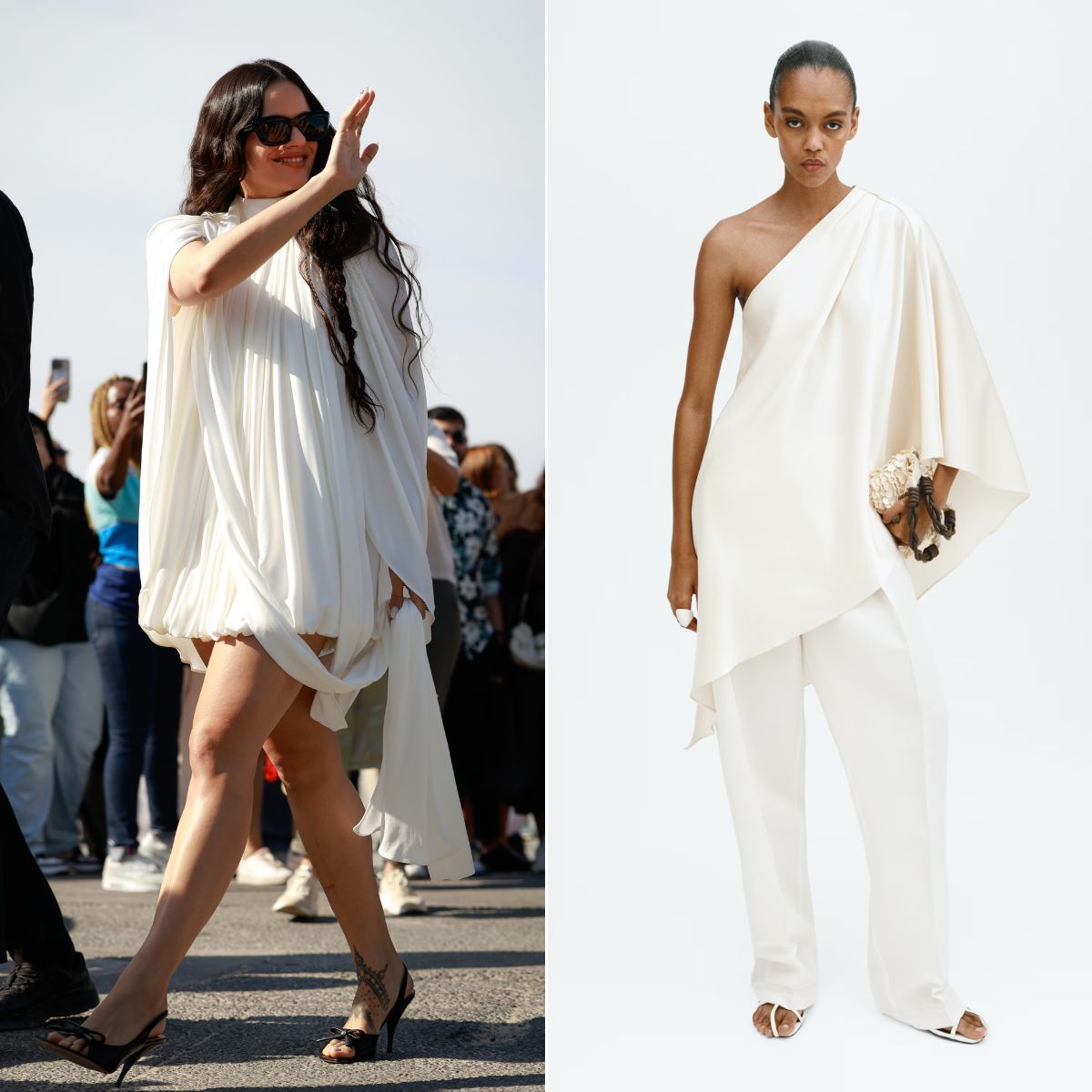 La tenue blanche de la nouvelle collection H&M que porterait Rosalía