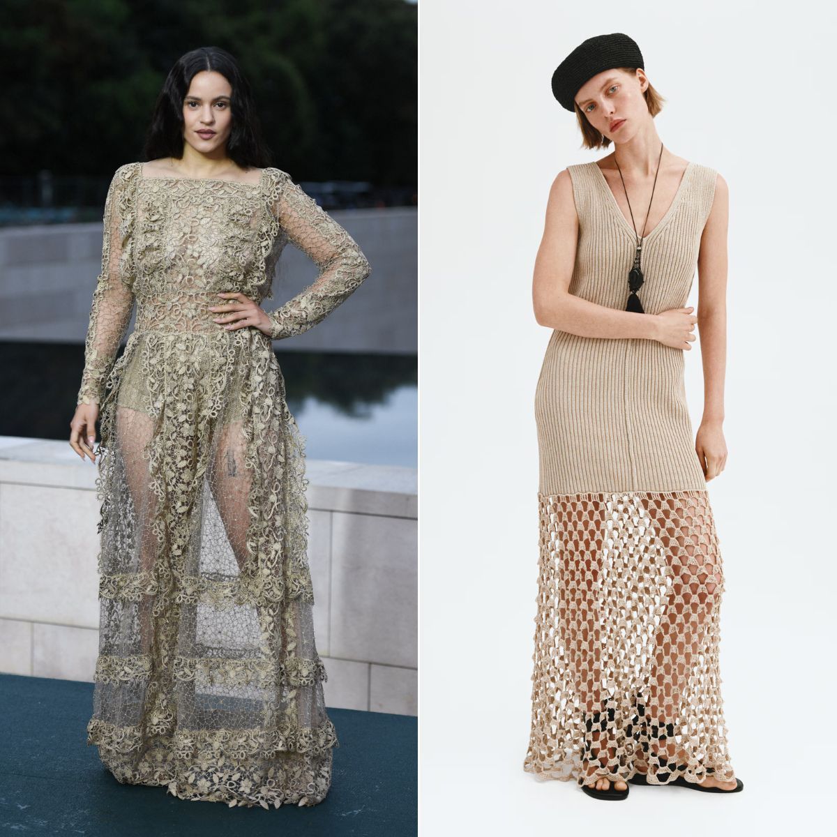 La robe de la nouvelle collection H&M que porterait Rosalía