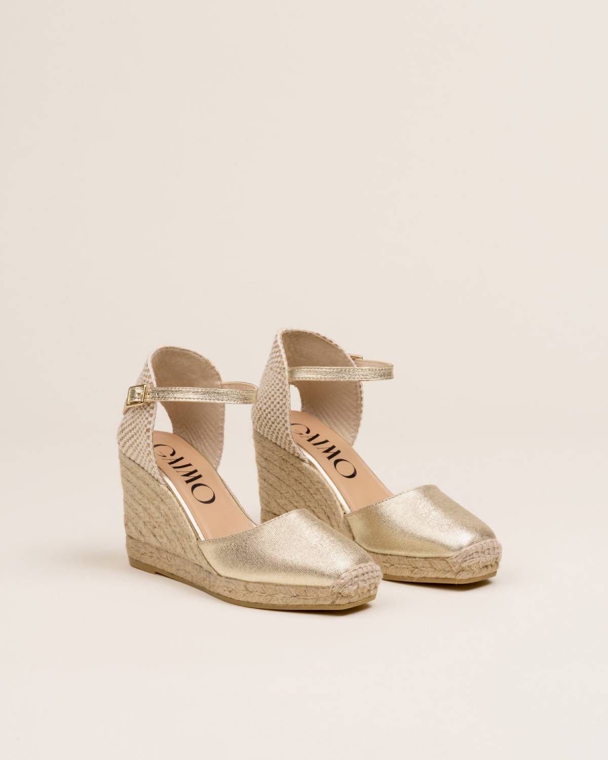 Espadrilles avec coin métallique, par Gaimo
