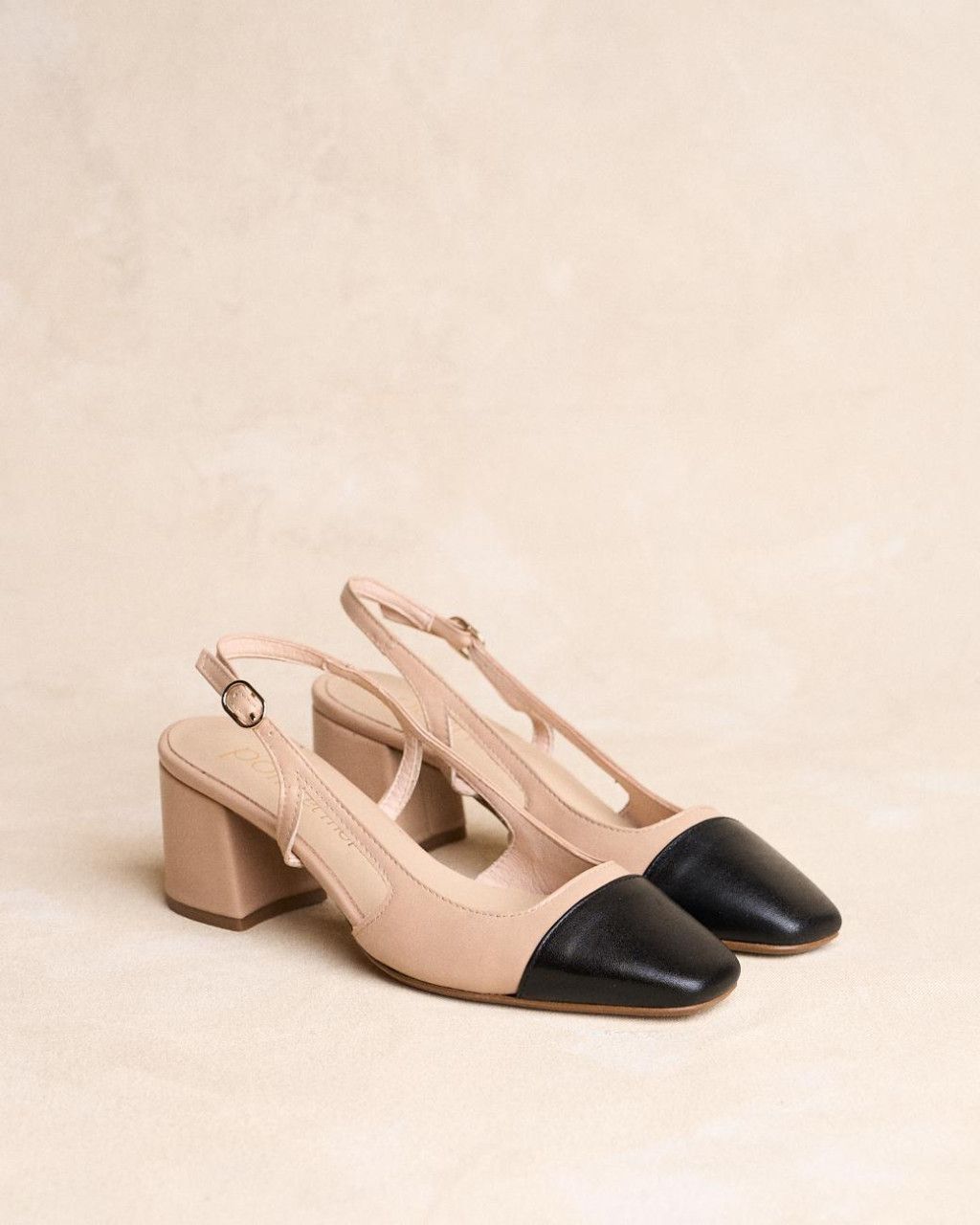Chaussures bicolores à talons confortables