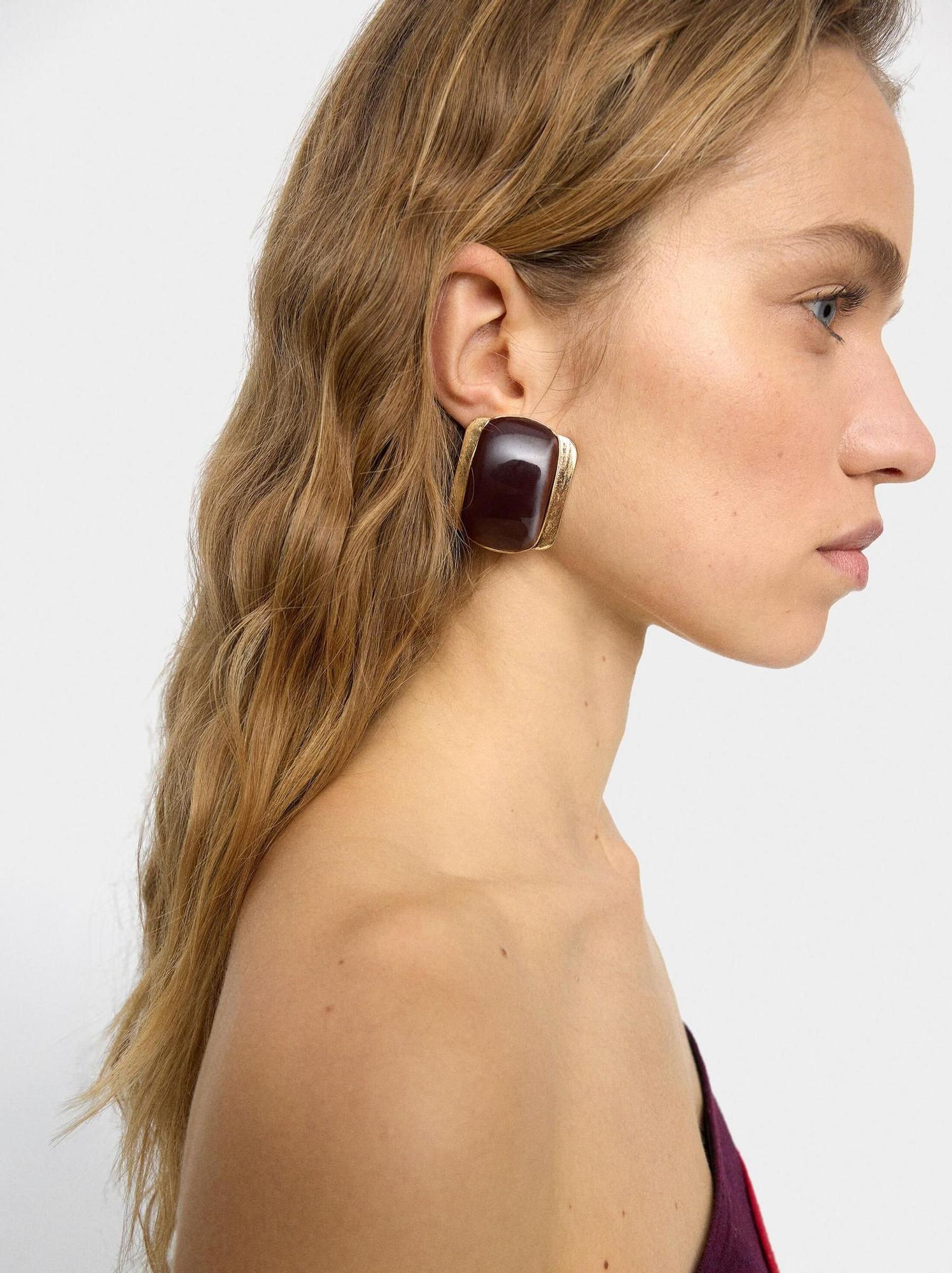 Boucles d'oreilles maxi rectangulaires