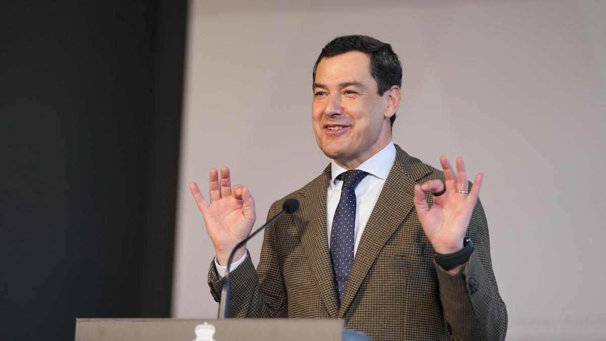 El presidente de la Junta de Andalucía, Juanma Moreno
