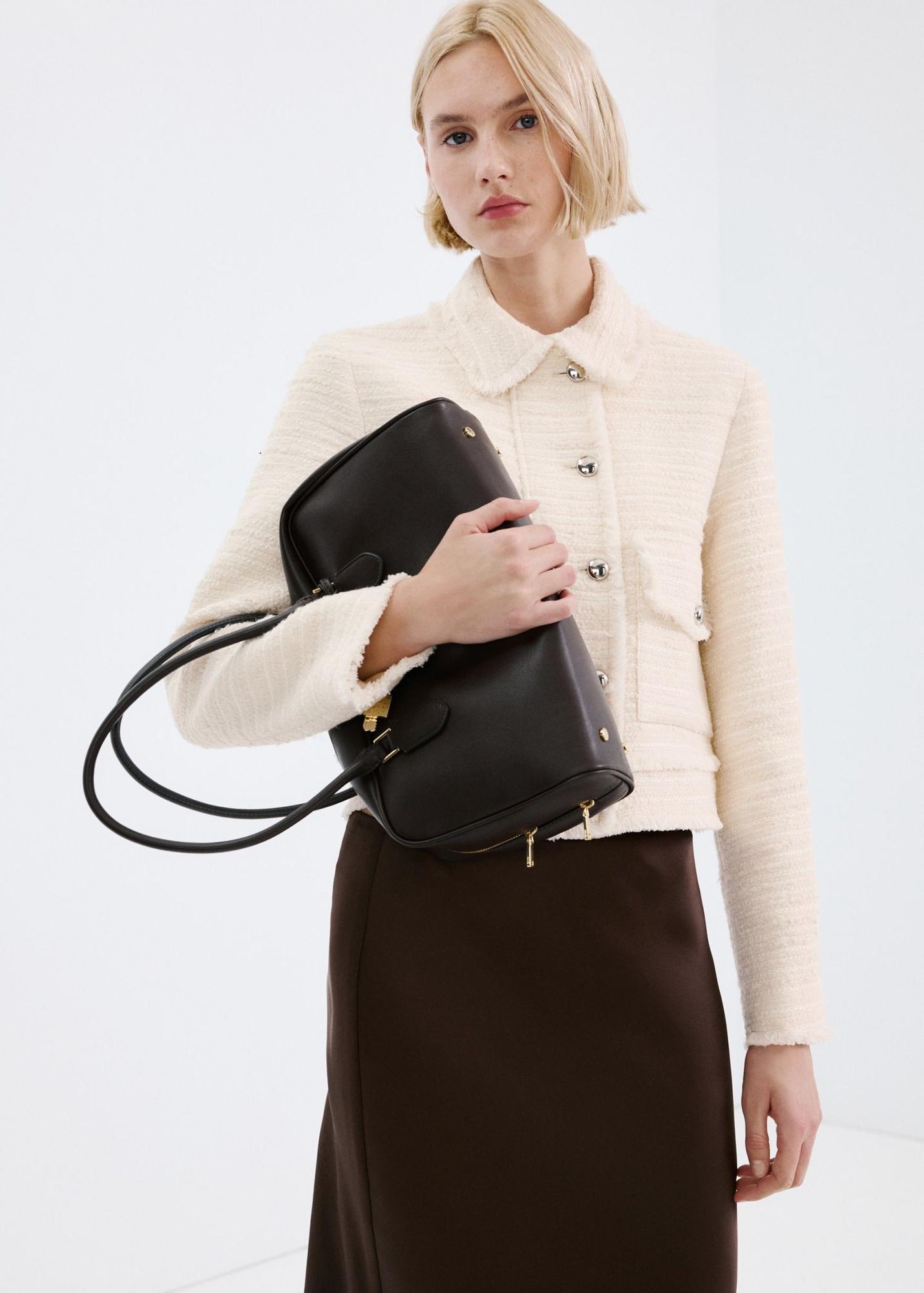 Veste en tweed blanc