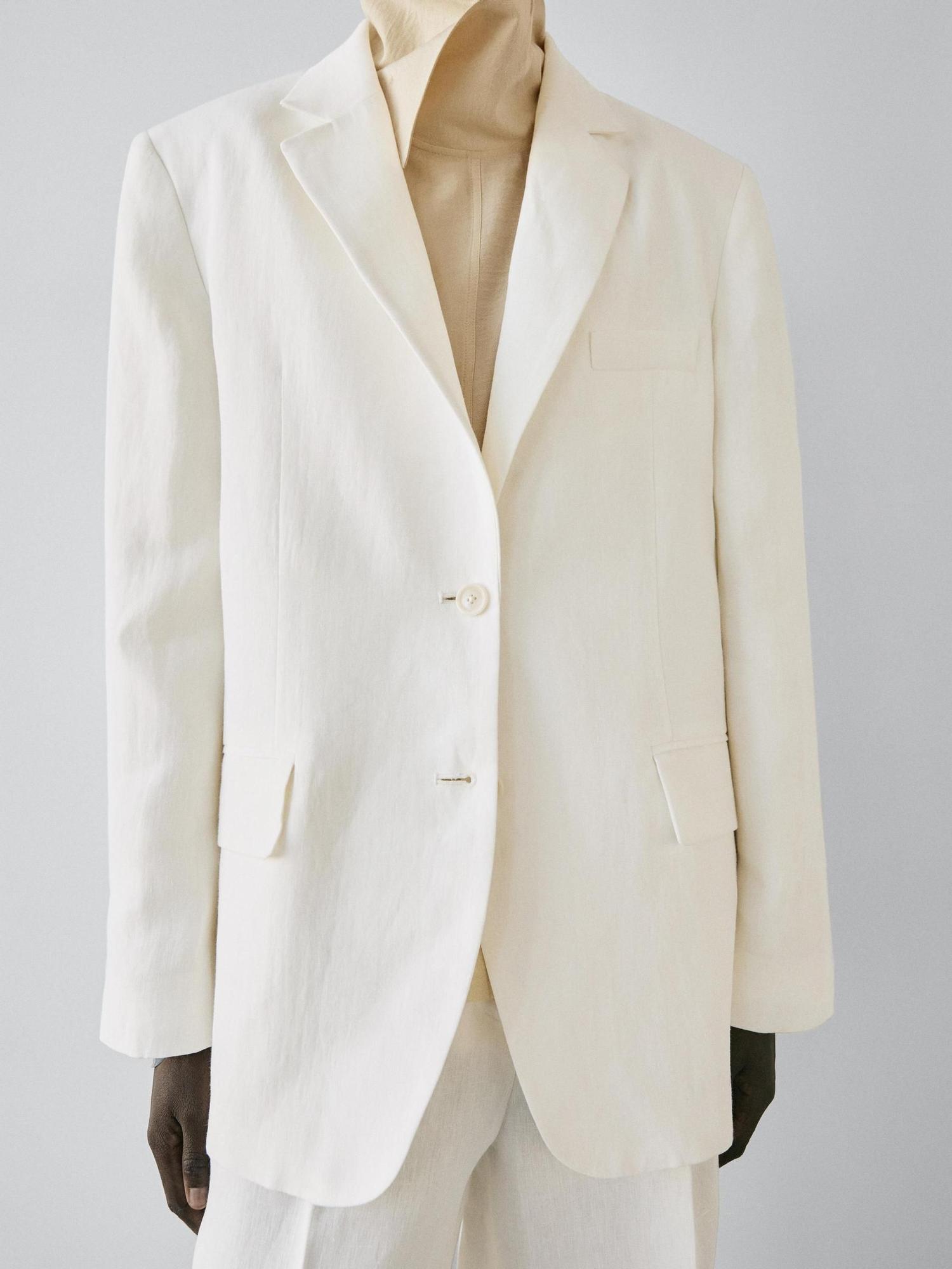 Blazer en lin blanc
