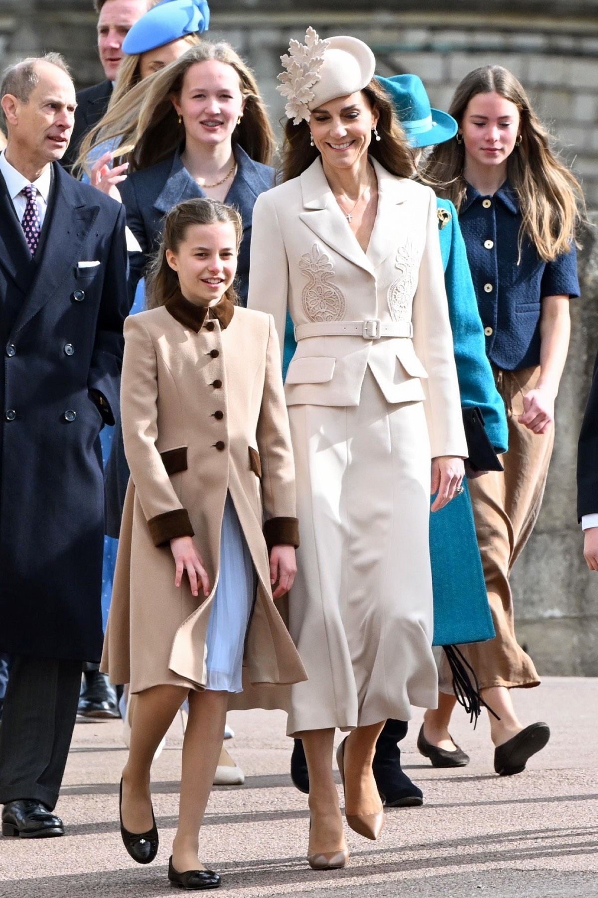Kate Middleton et la princesse Charlotte à la messe de Pâques