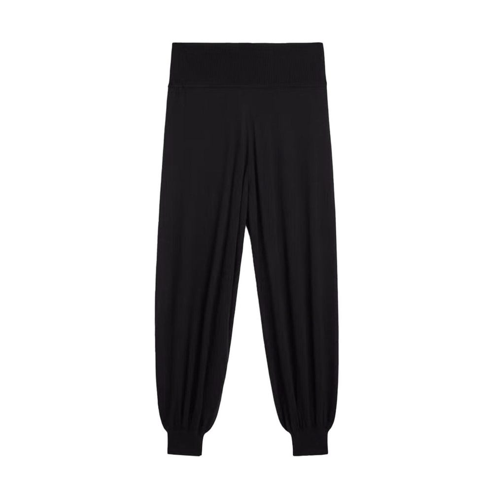 Pantalon sarouel en laine mélangée