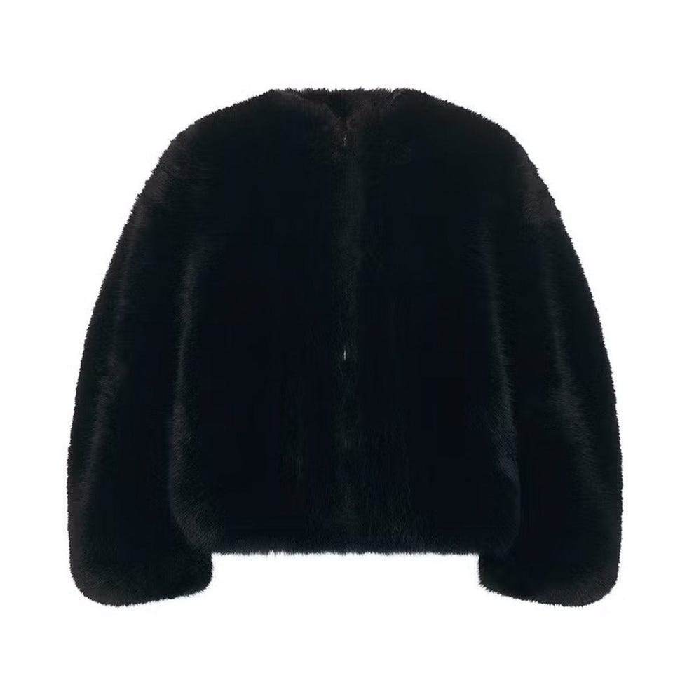 Bomber en fausse fourrure à cheveux longs