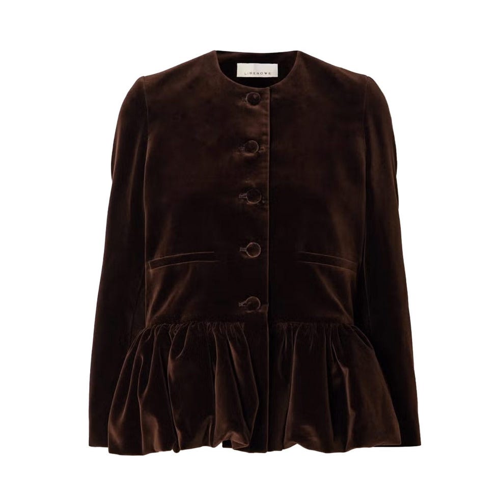 Veste à basque en velours de coton