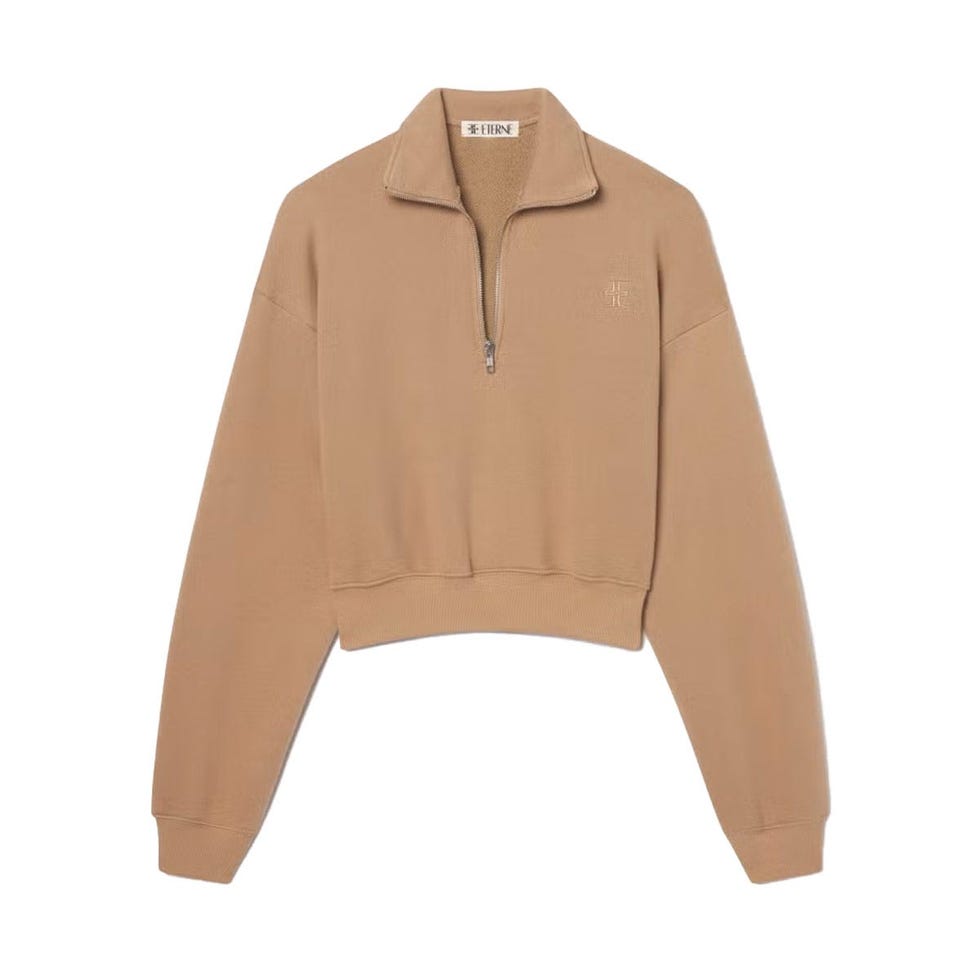 Sweat court à demi-zip