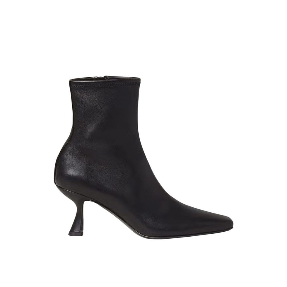 Bottines à talons chaton en cuir d'agneau