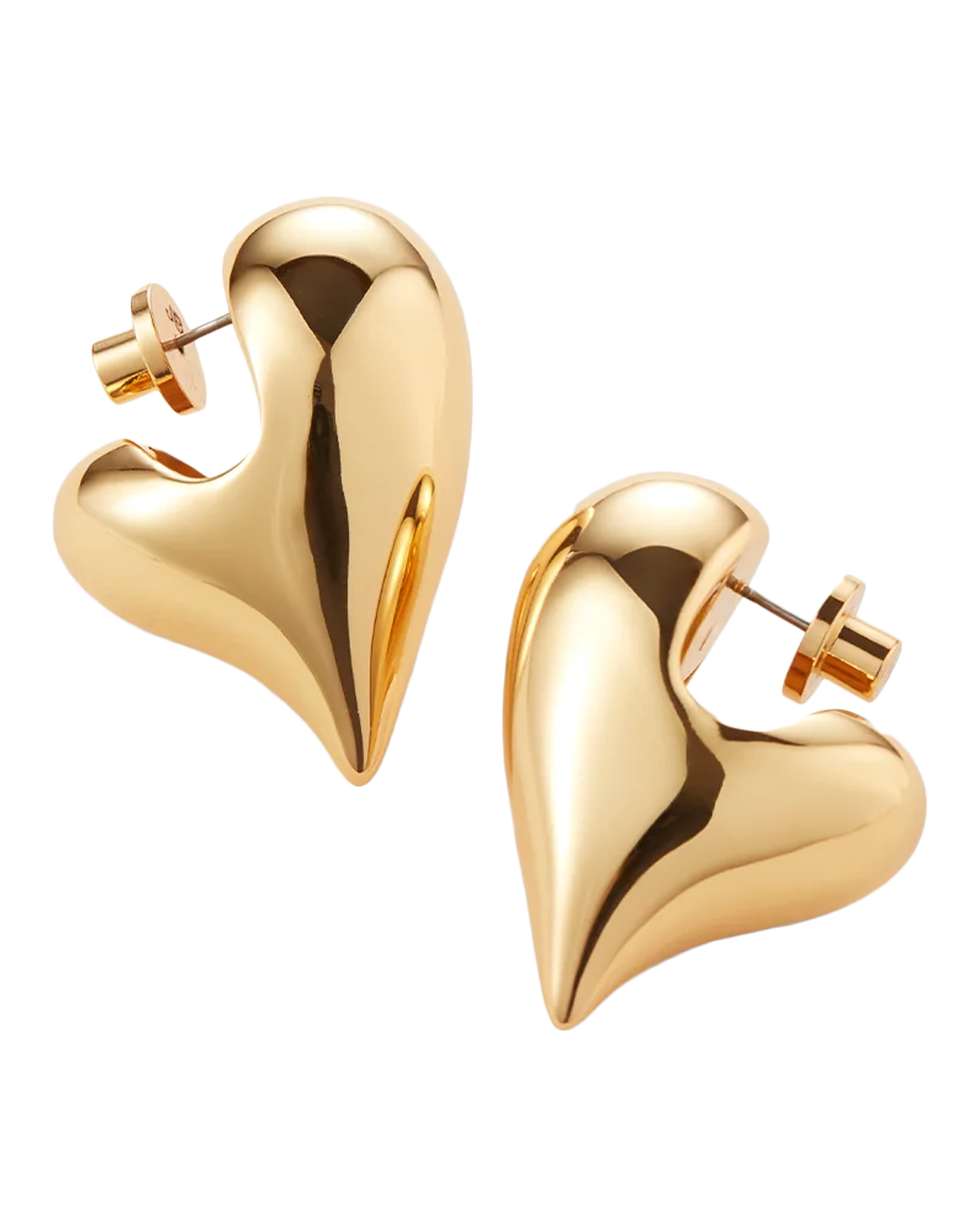 Boucles d'oreilles bouffantes en forme de cœur artistique Boucles d'oreilles bouffantes en forme de cœur artistique