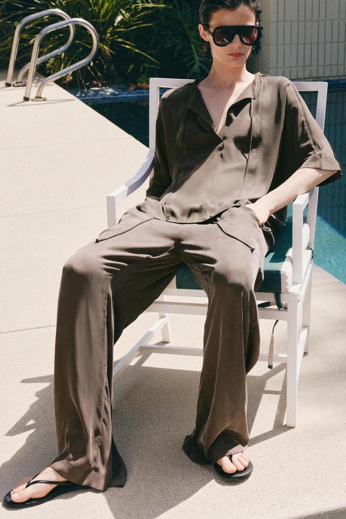 Ensemble blouse fluide et pantalon