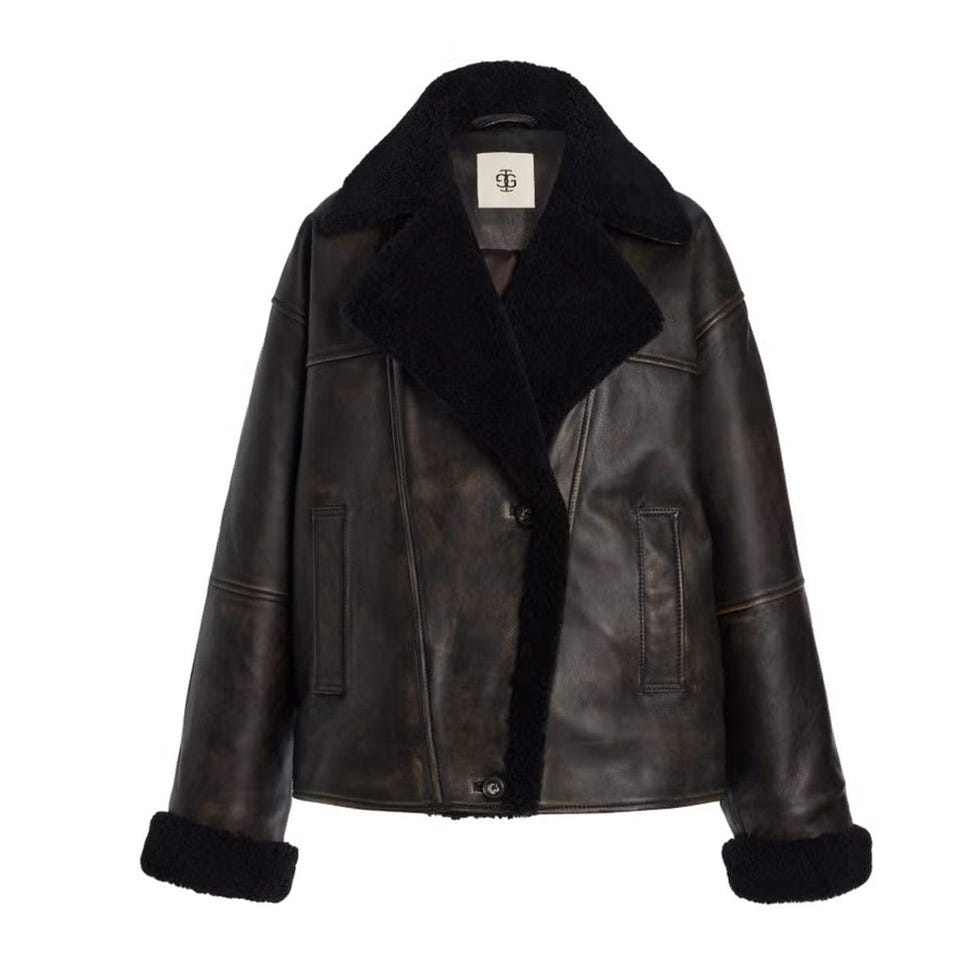 Veste en cuir d'agneau Val D. Aviator
