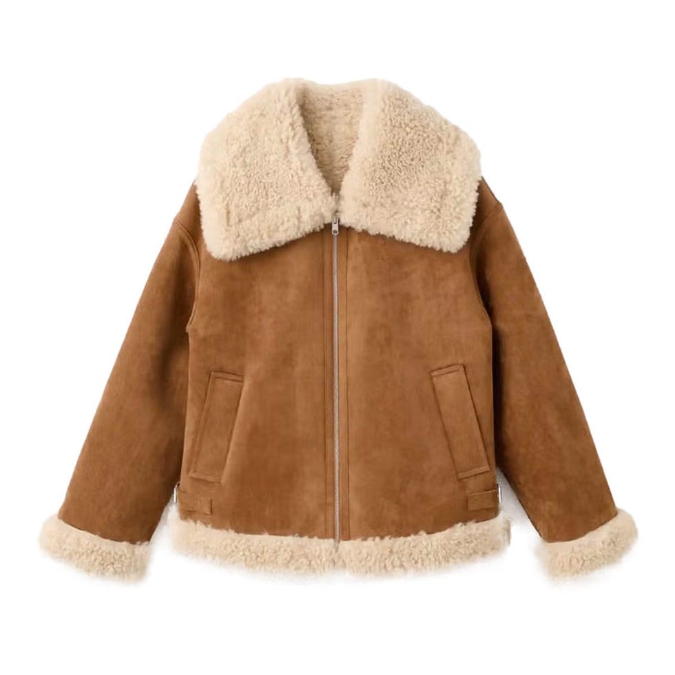 Veste en peau lainée double face