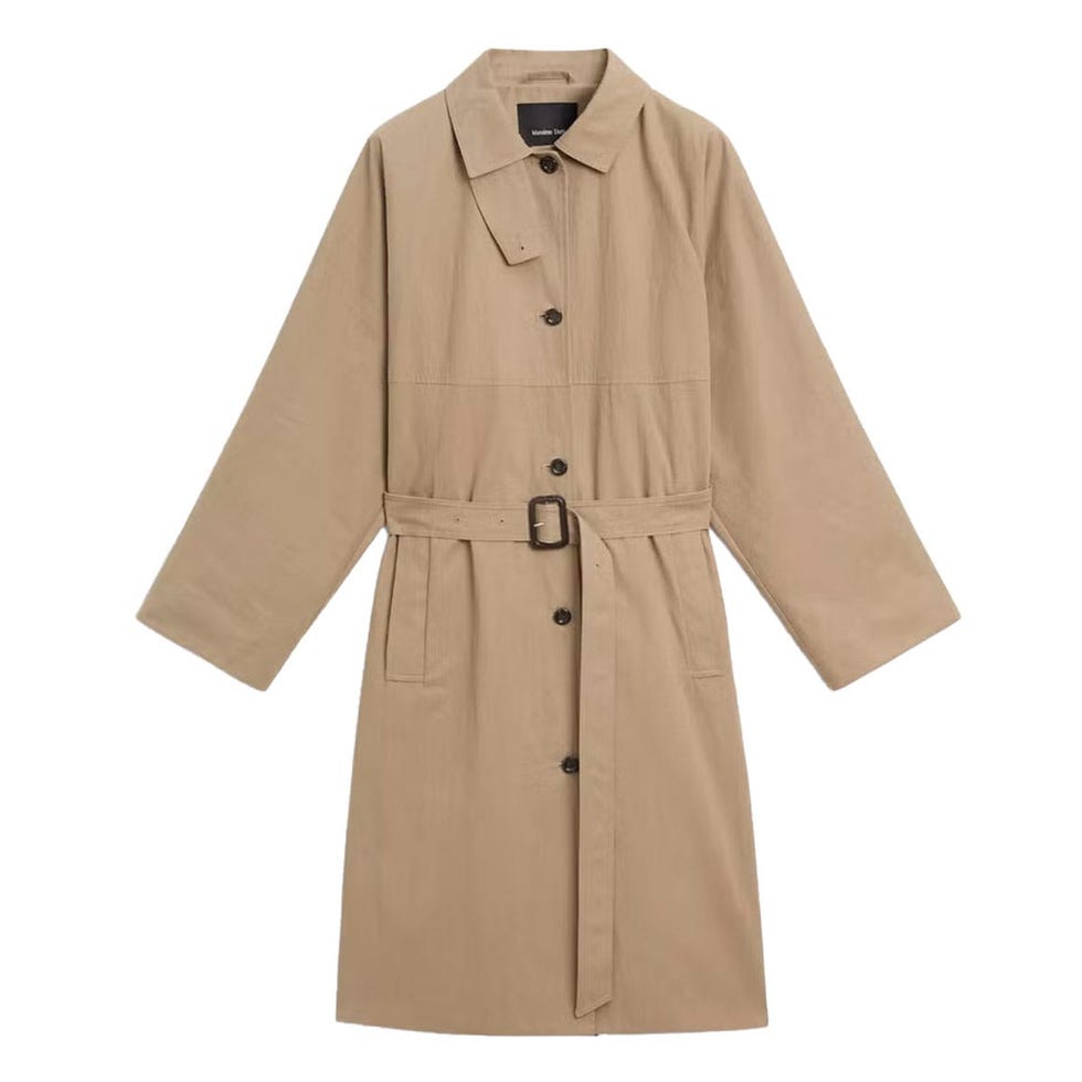 Trench-coat en coton mélangé