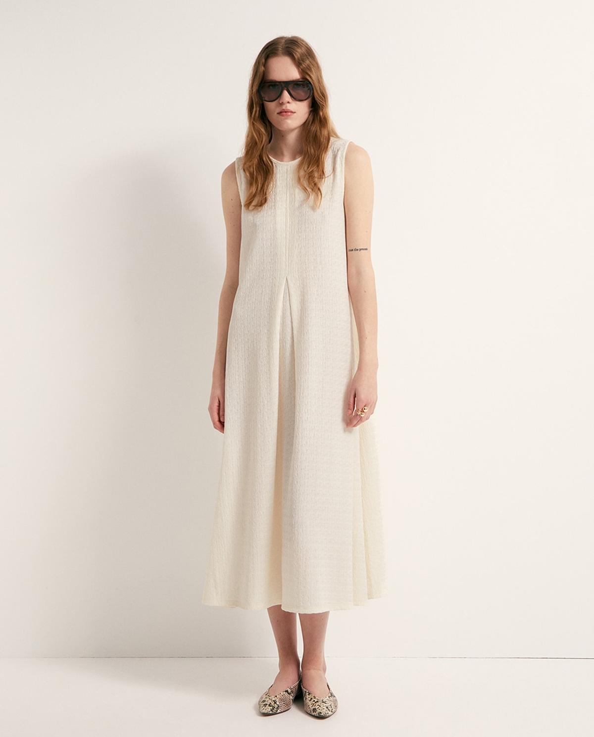 Texture de robe blanche