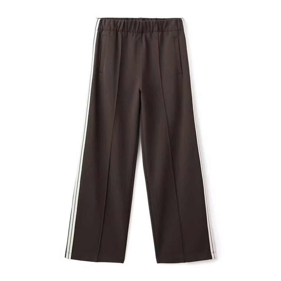 Pantalon de survêtement plissé à nervures