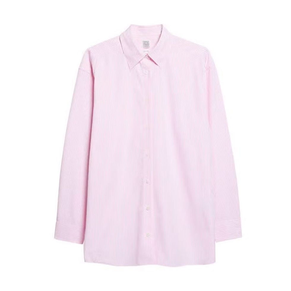 Chemise boutonnée classique en coton biologique à rayures foulées