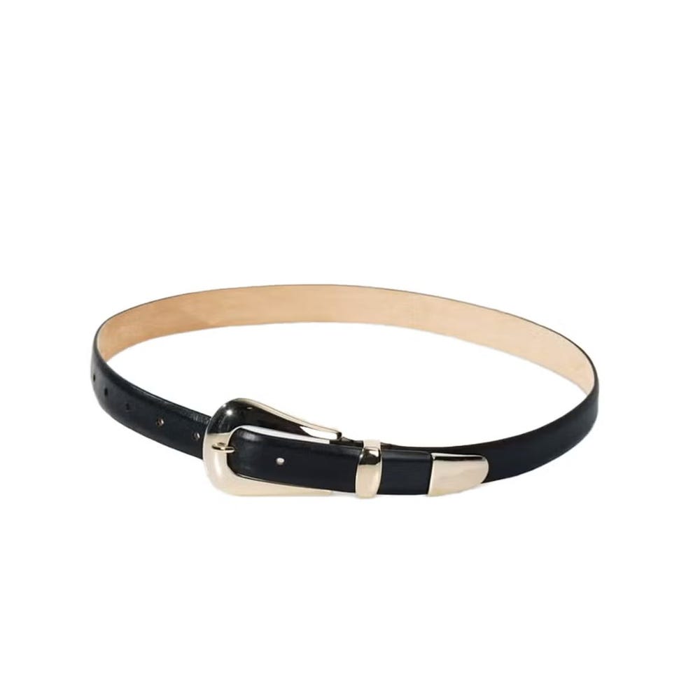 Ceinture en cuir à boucle dorée Colette