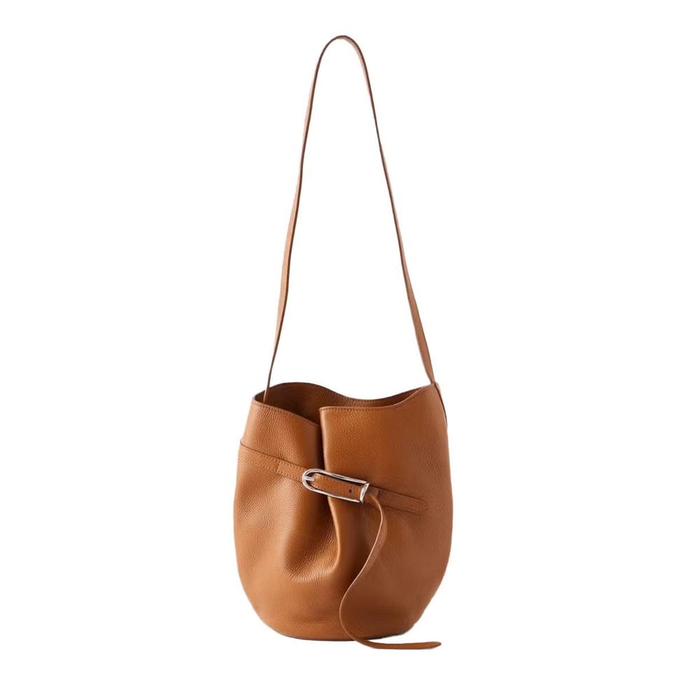 Sac à boucle en cuir avec ceinture