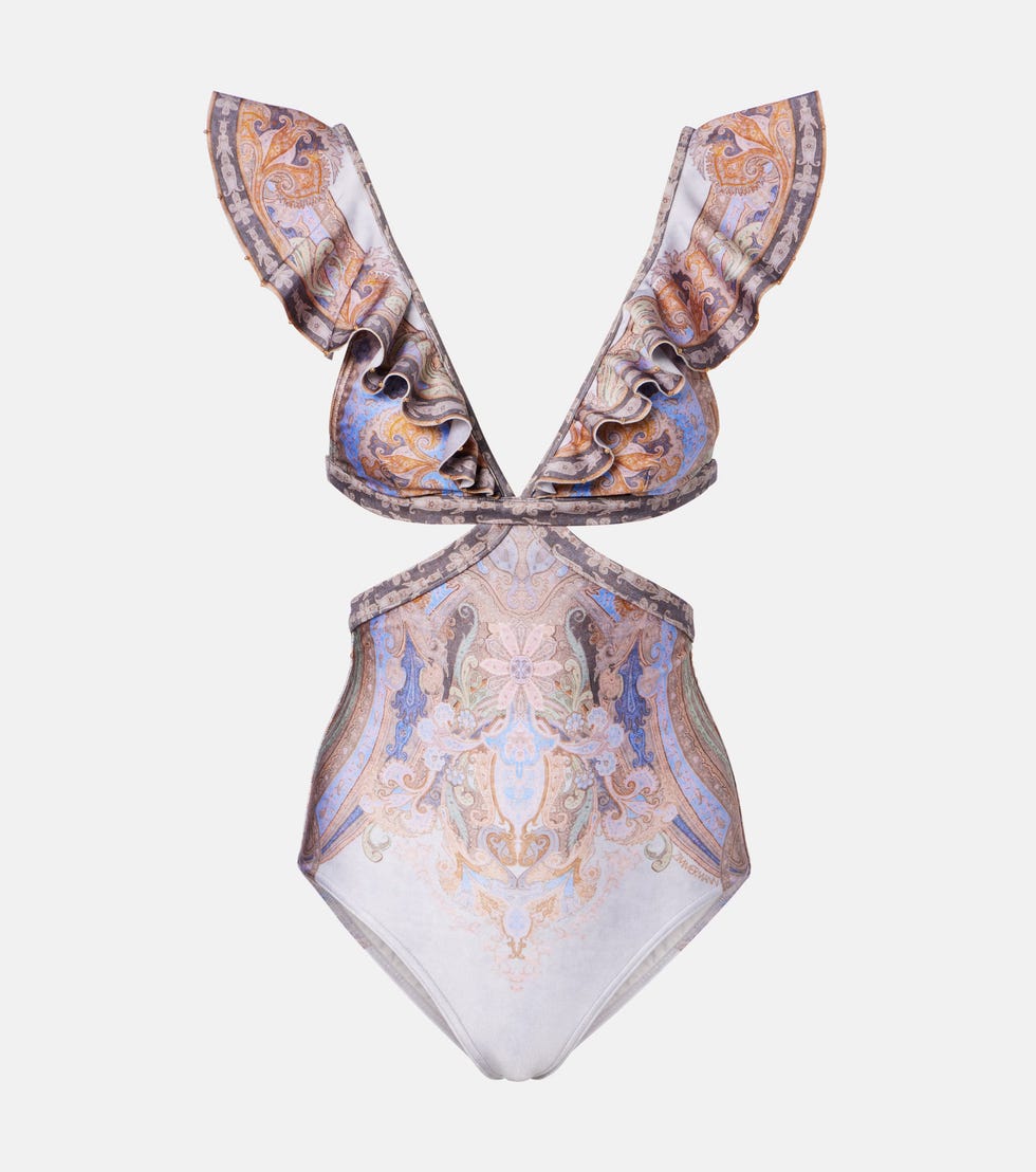 Maillot de bain imprimé à découpes Como