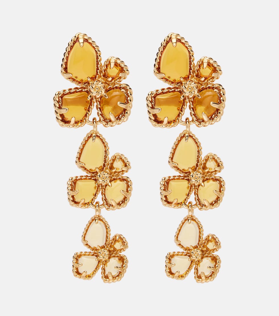 Grandes boucles d'oreilles pendantes ornées Bloom