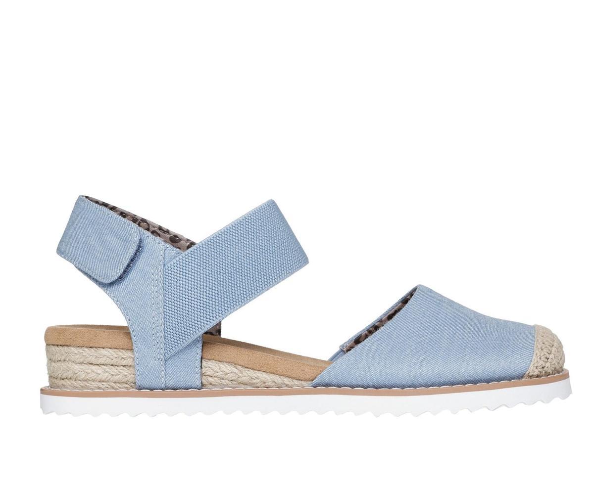 Espadrilles compensées basses bleu clair