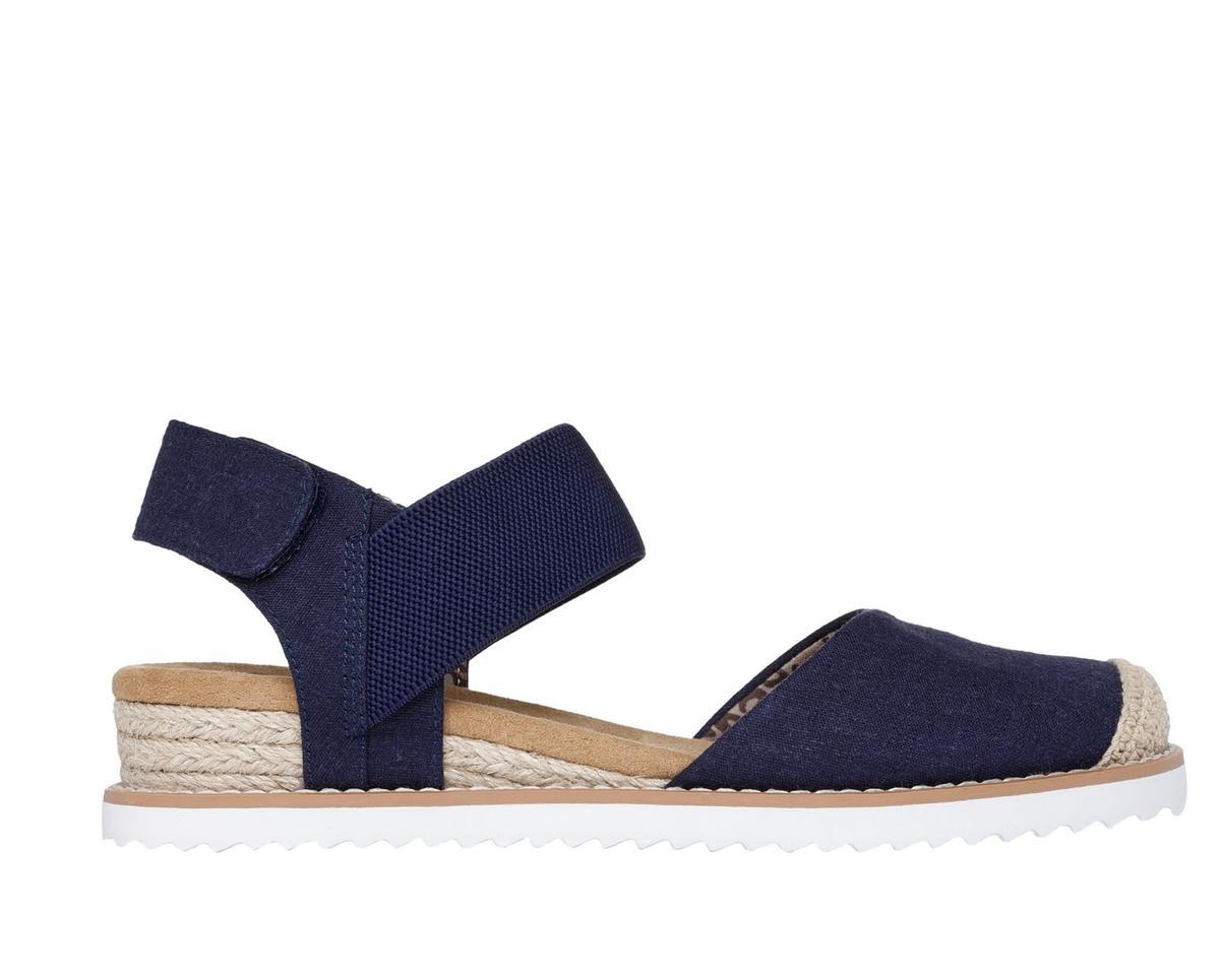 Espadrilles compensées basses bleu marine