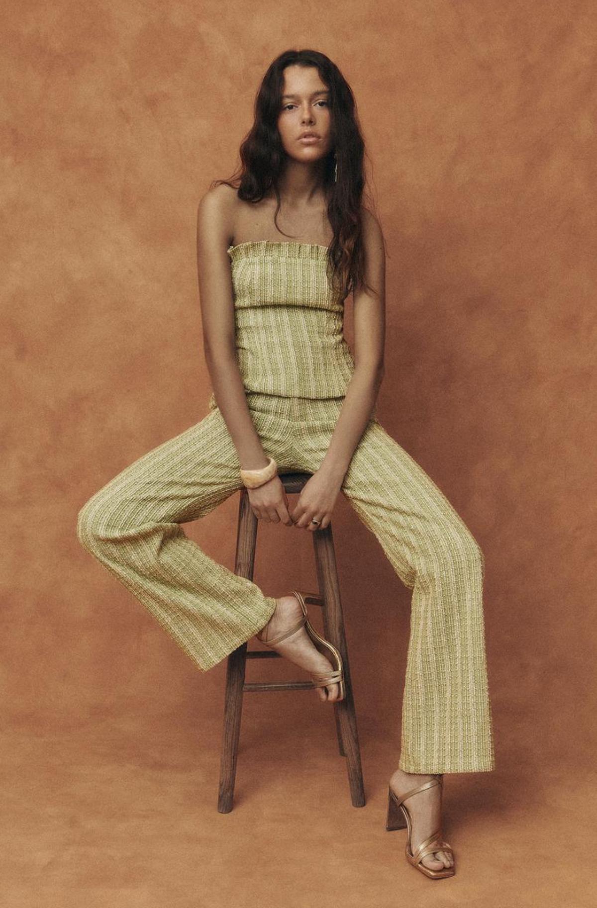 Ensemble en tweed imprimé
