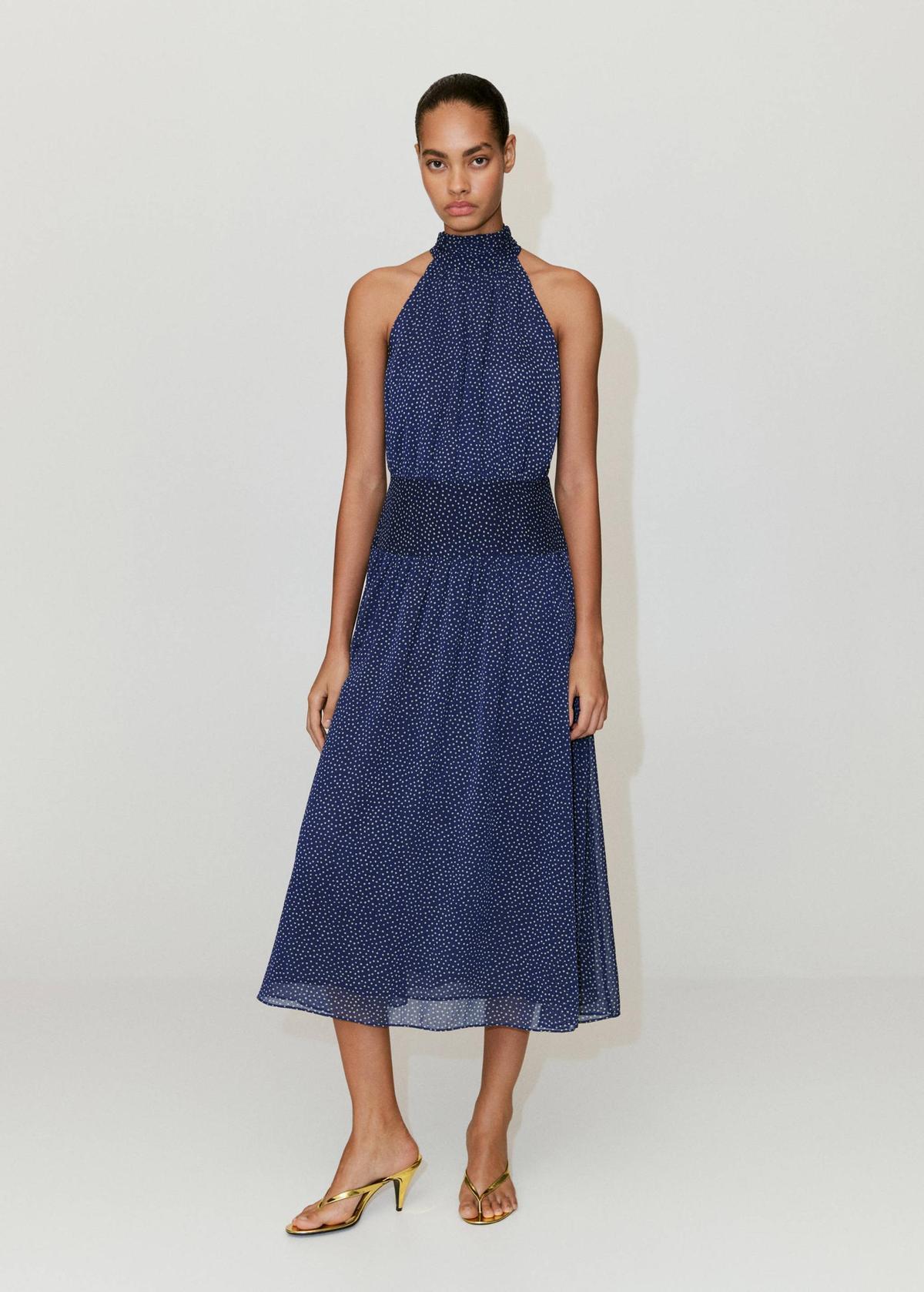Robe dos nu à pois