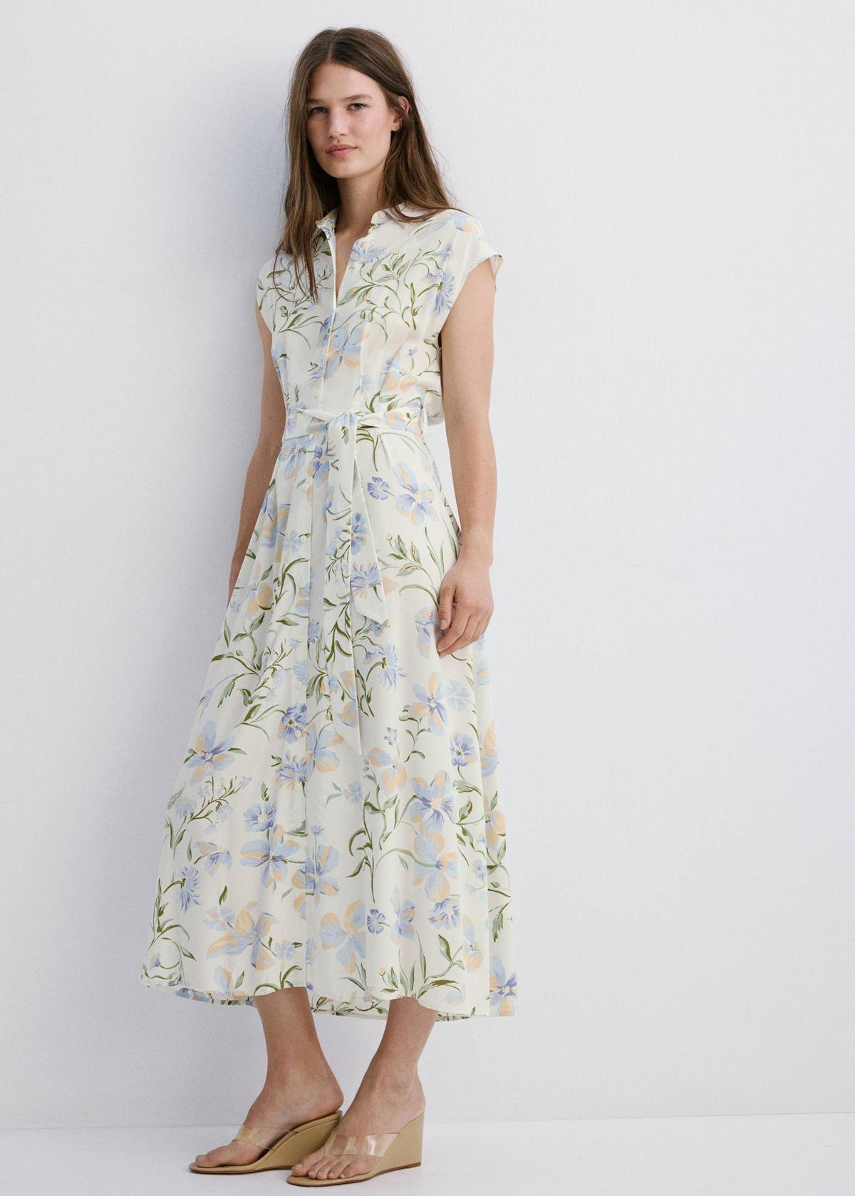 Robe chemise fleurie