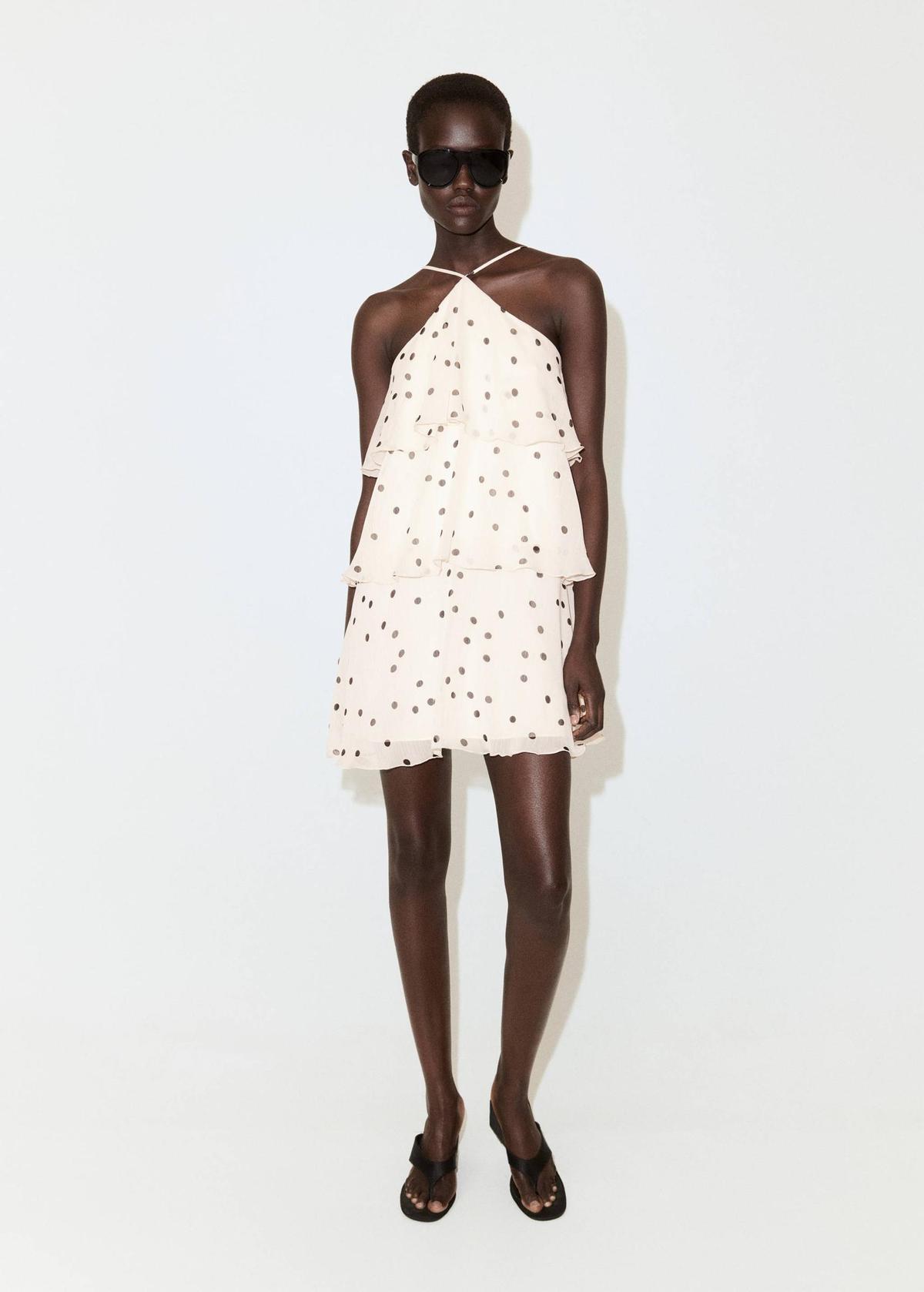 Robe dos nu à pois