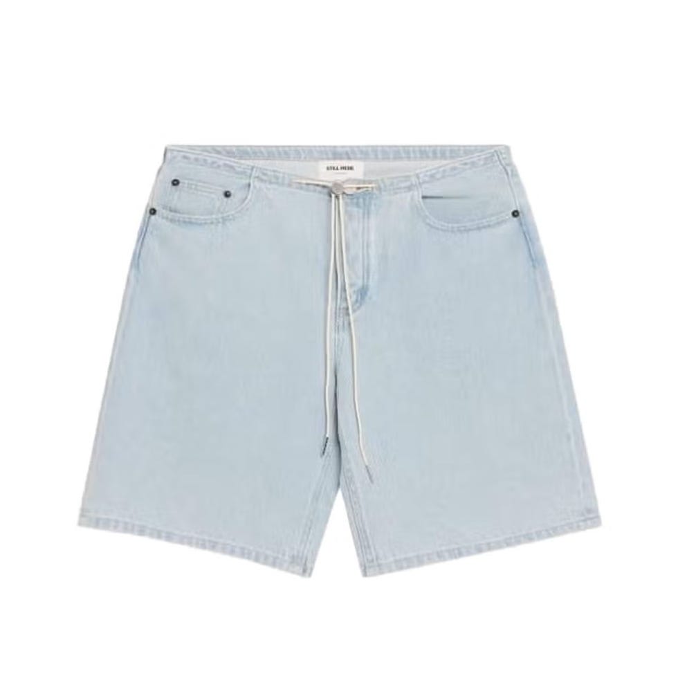 Short en jean cool à cordon de serrage Short en jean cool à cordon de serrage