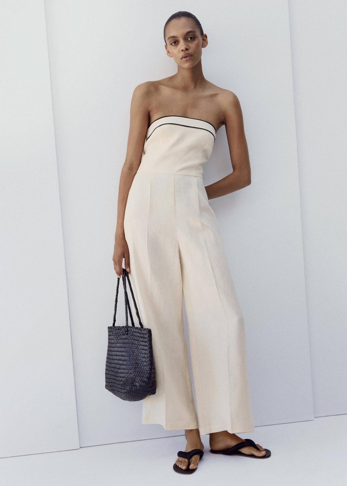 Combinaison bustier en lin