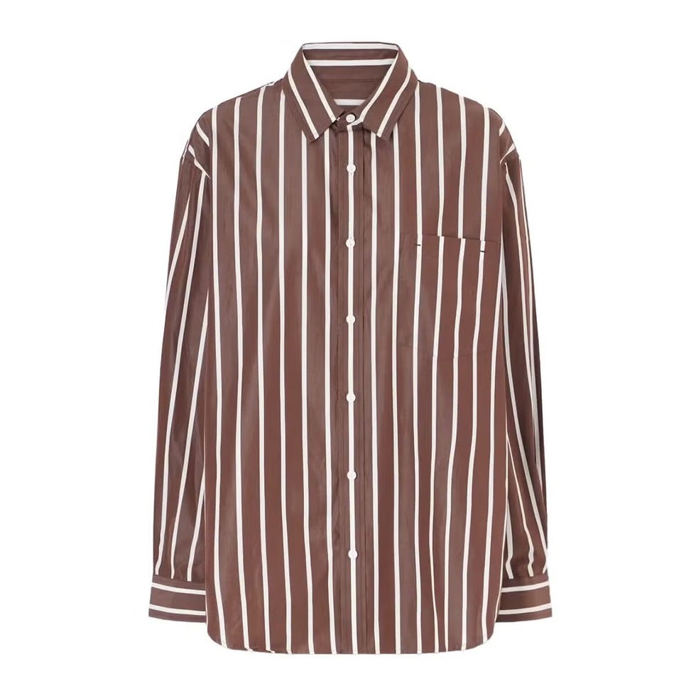 Chemise rayée en popeline de coton biologique
