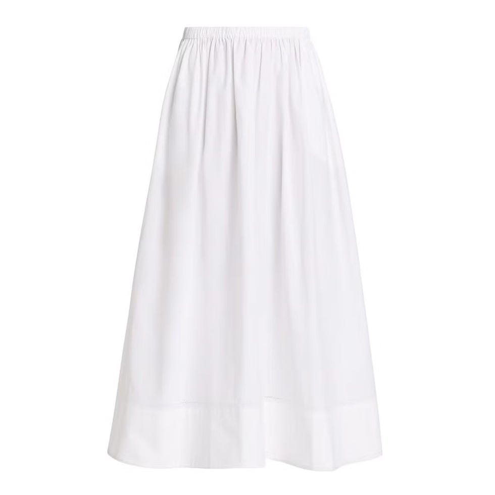 Jupe midi en coton Lauren