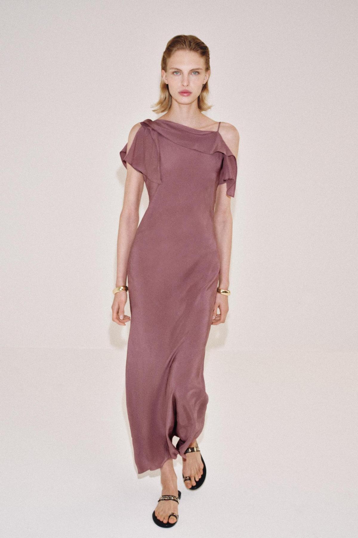 Robe d'invité fluide mauve