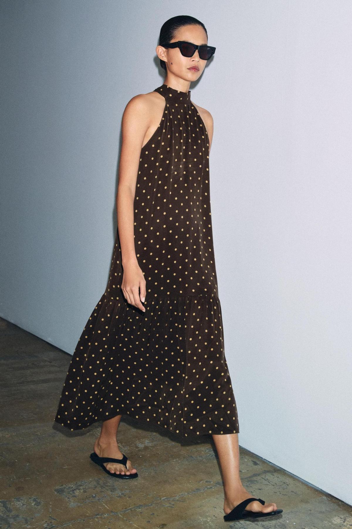 Robe dos nu imprimé à pois