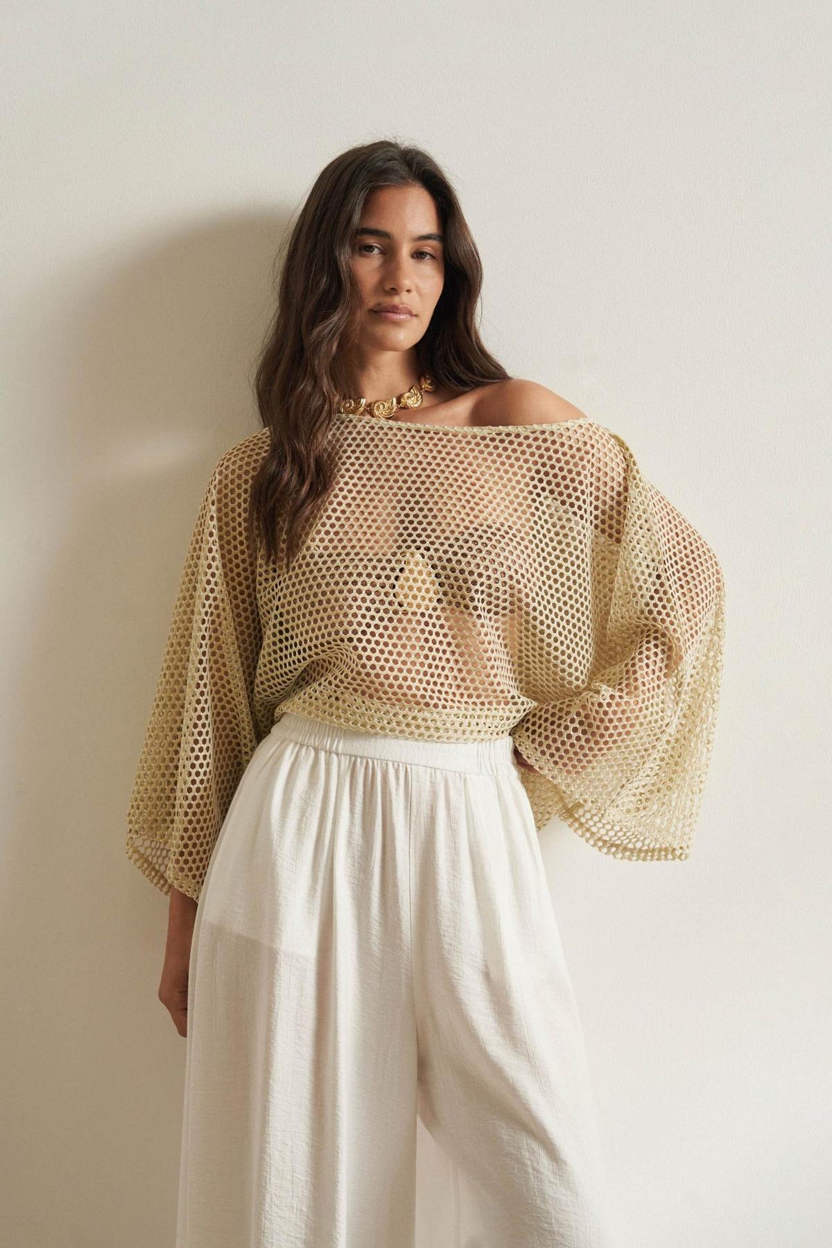 Top ajouré avec lurex