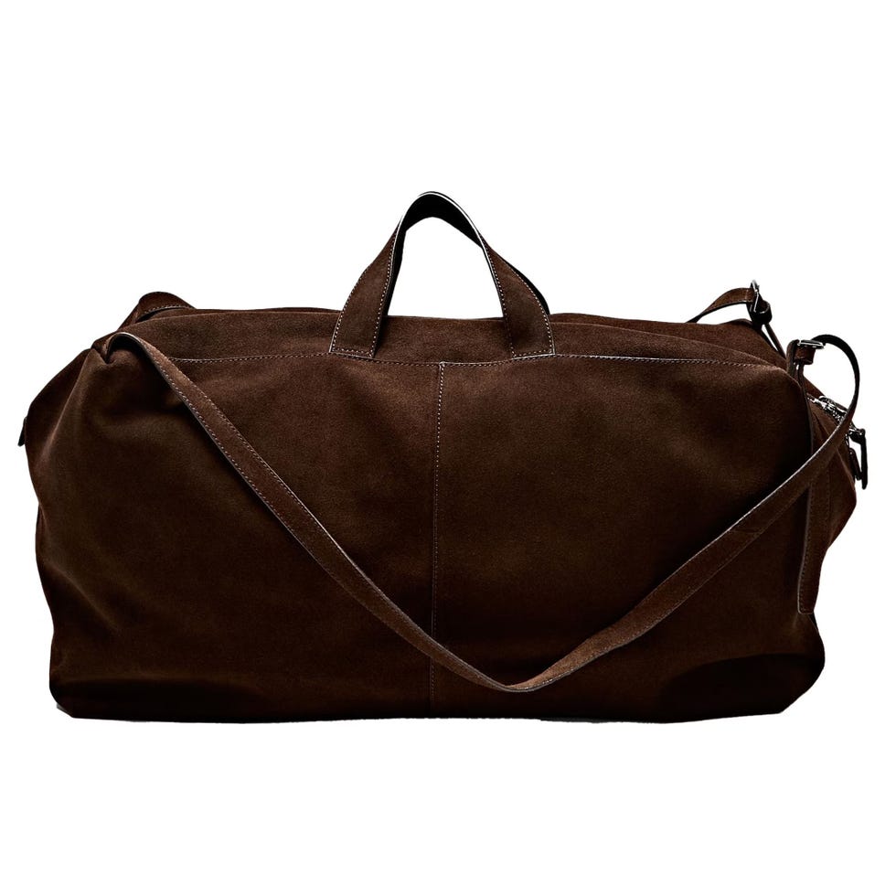 Maxi sac de sport en cuir suédé