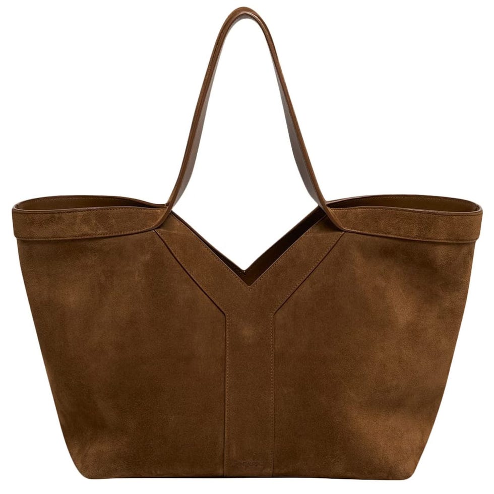 Sac cabas Y moyen en daim