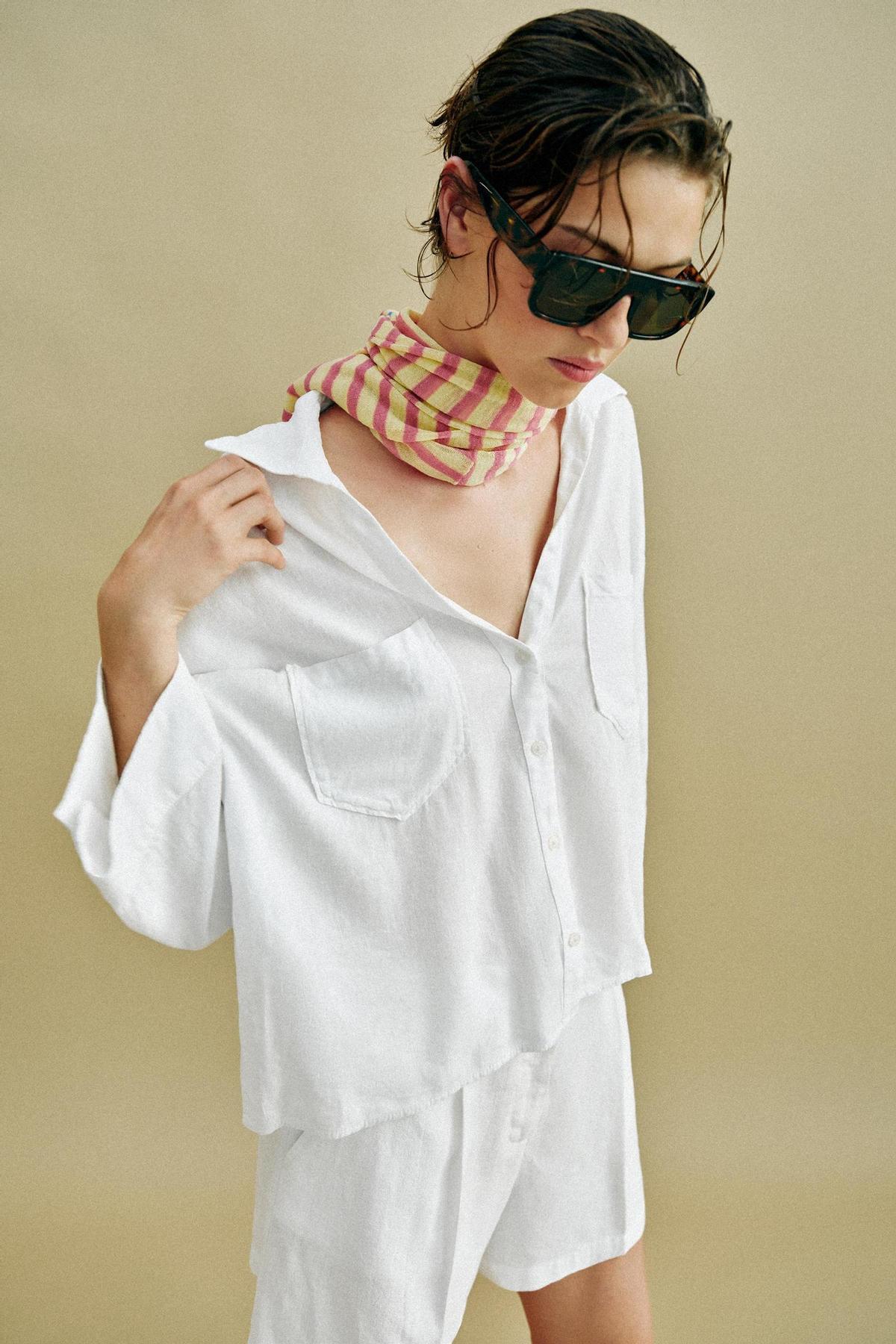 Chemise en lin blanc