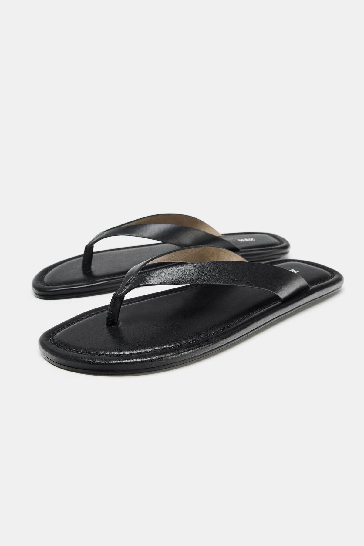 Sandales doigts plats noires