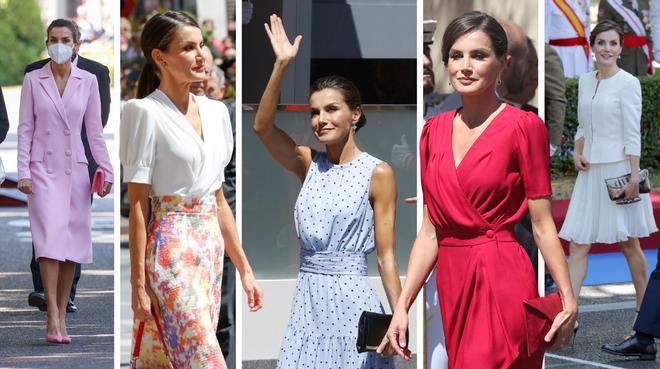 Tous les looks de la reine Letizia à l'occasion de la Journée des Forces armées