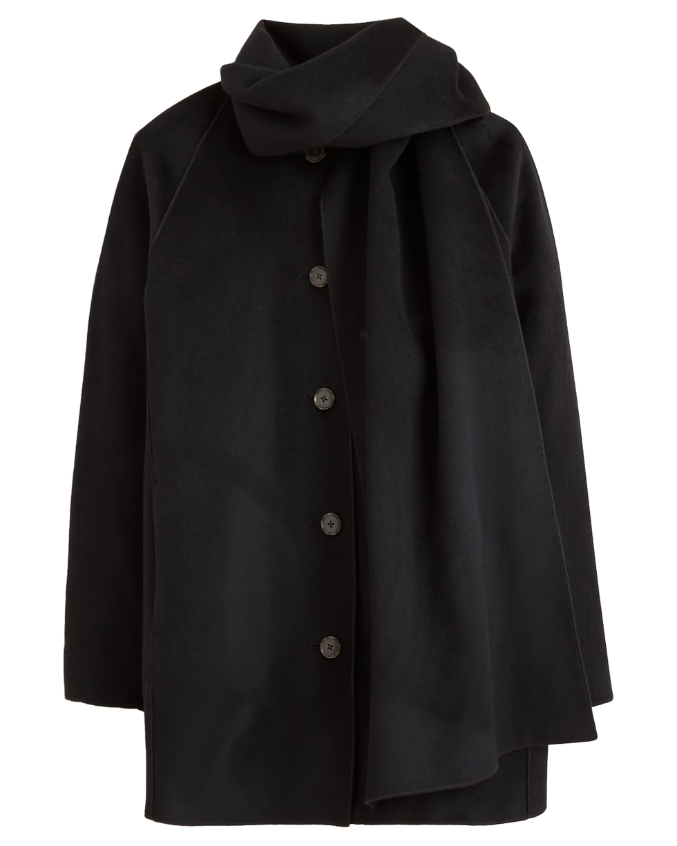 Manteau écharpe drapé en laine mélangée Manteau écharpe drapé en laine mélangée