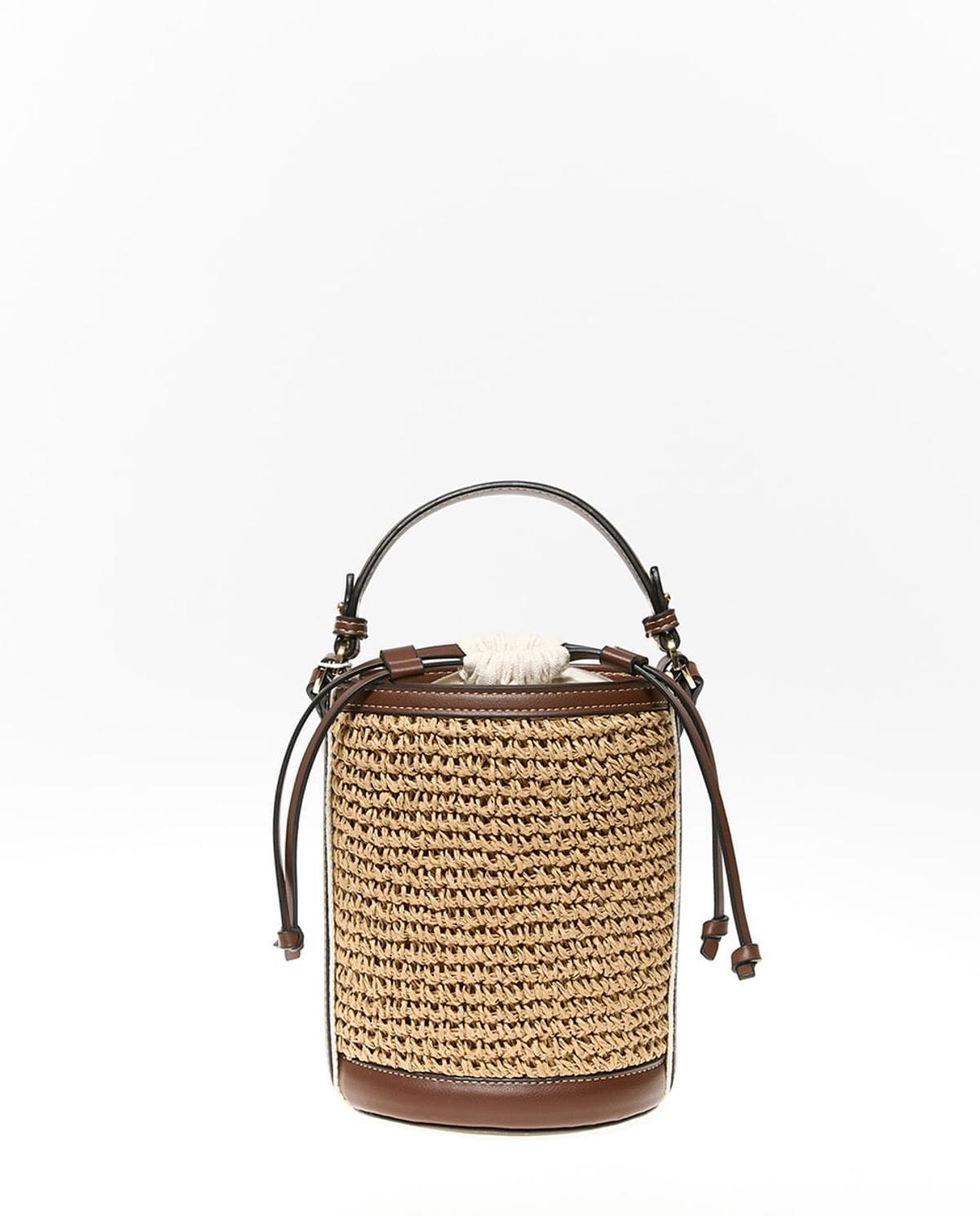 Sac seau en raphia
