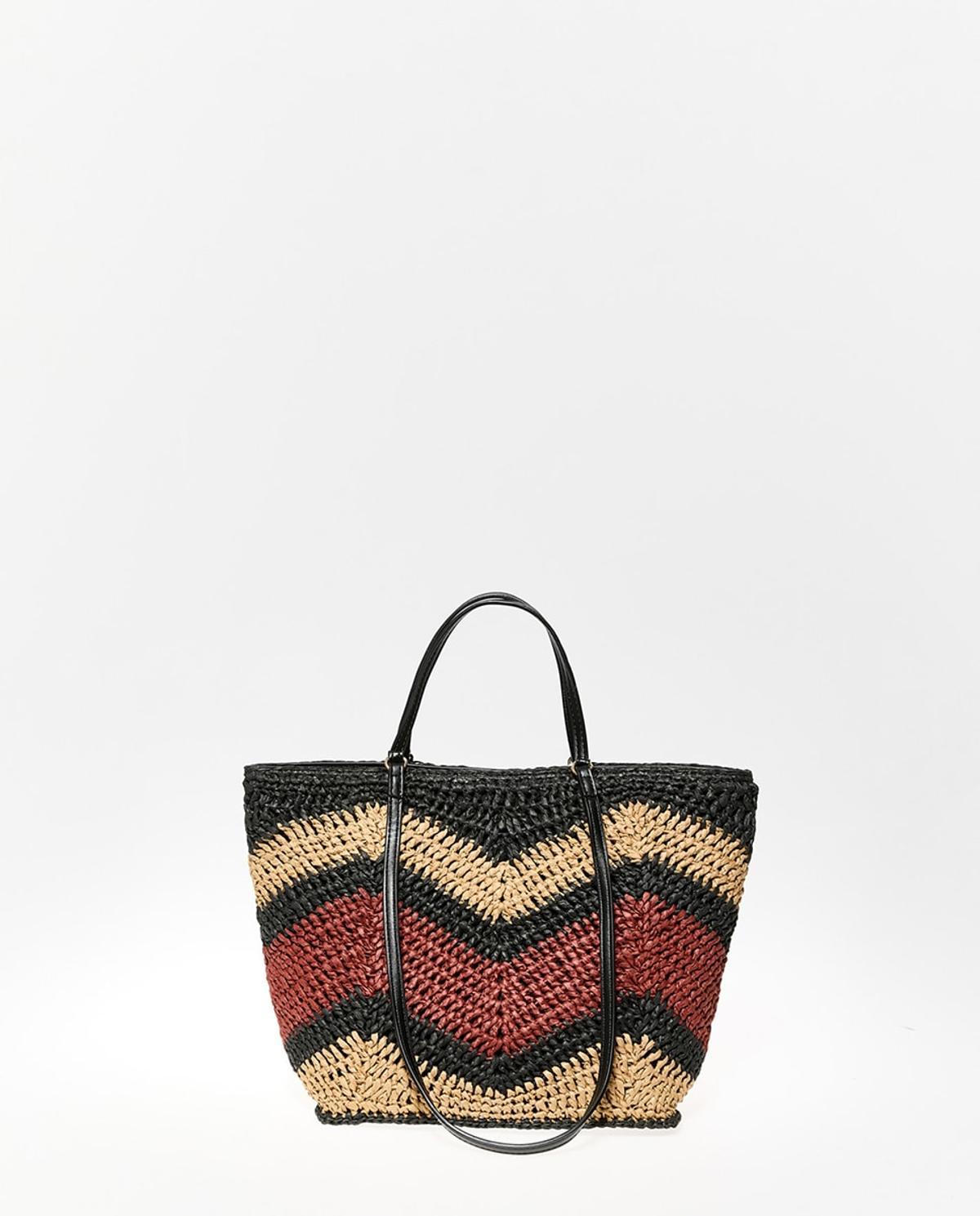 Sac en raphia multicolore