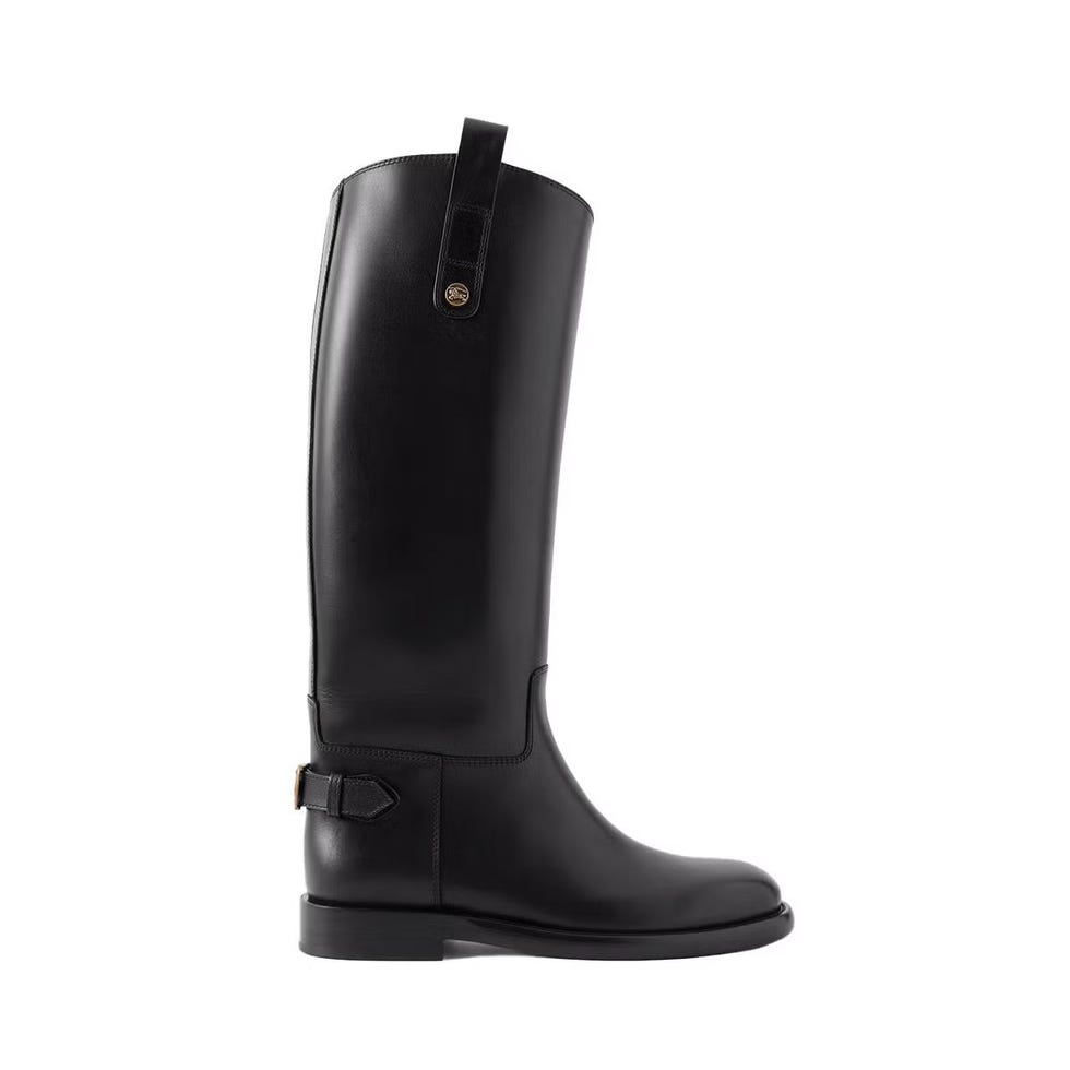 Bottes en cuir à boucles