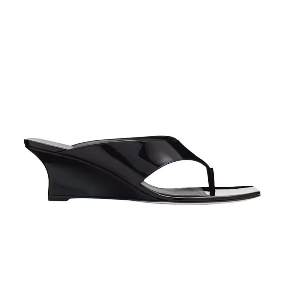 Tongs en cuir verni Vinnie